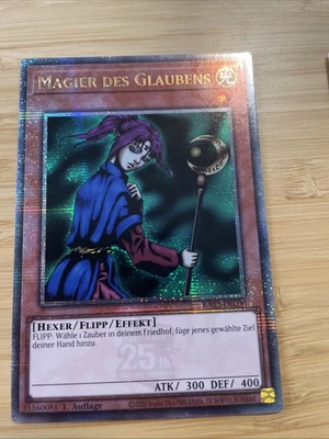 Magician of Faith Quarter Century Secret Rare Card RA03-EN090 German NM YuGiOh - Image 1 of 4