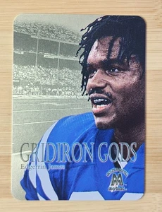 Carta Skybox 1999 metallo fuso Gridiron Gods Gold Edgerrin James Rookie - Foto 1 di 2