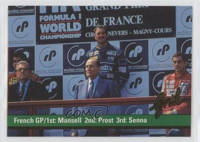 1992 Grid Motorcard Formula 1 Nigel Mansell Alain Prost Ayrton Senna #106 HOF - Image 1 of 2