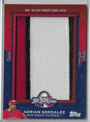 2009 Topps Update Adrian Gonzalez All-Star Jumbo Patch Relic ASJP-13 #1/6 - Image 1 of 2