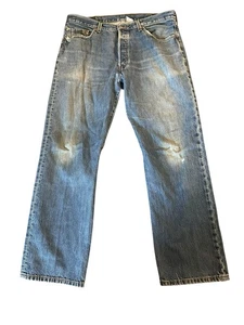 Jeans De Colección Levis México 501 Para Hombre 36x31 Azul Envejecido Botón Mosca Pierna Recta - Imagen 1 de 7