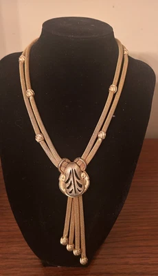 COLLAR GARGANTILLA ESTILO FLECOS TONO DORADO KRAMER OF NEW YORK VINTAGE Foto 1 de 3