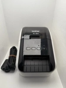 Impresora de etiquetas profesional de alta velocidad Brother QL-800 con cable de alimentación probada funcionando - Imagen 1 de 4