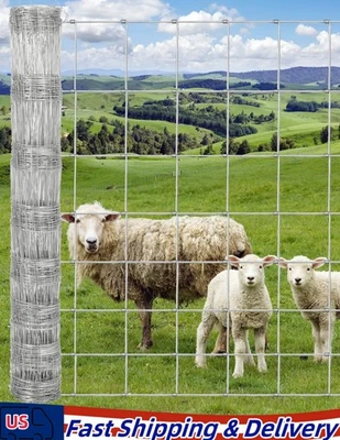 Cerca de fazenda 4 pés x 328 pés resistente galvanizado cerca de gado proteção animal - Imagem 1 de 4