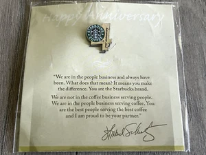 Starbucks Coffee Employee Anniversary 4 Silver tone Award Barista Apron Pin - Bild 1 von 4