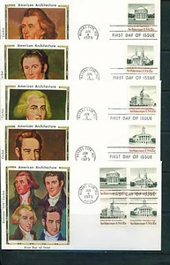 Juego de 5 FDC 1979 - Scott# 1779-82 - Arquitectura - Colorano Cachet UA - Imagen 1 de 1
