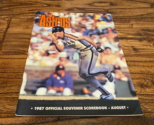 August 1987 Houston Astros Program Astrodome Bill Doran Cardinals Scored 8/20/87 - Picture 1 of 6
