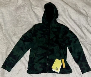NWT Boys All In Motion Green Camo Soft Shell Sherpa Jacket Fleece Lined Lg 12/14 - Picture 1 of 7