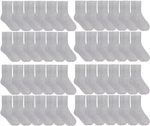 72 Units of Yacht & Smith Kids Boys Premium Cotton Crew Socks Gray Size 6-8 - - Picture 1 of 4