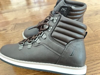 NAUTICA Alize Youth 3 Brown Hiker Ankle Boot Leather Lug Sole Chukka School NWT - Image 1 of 4