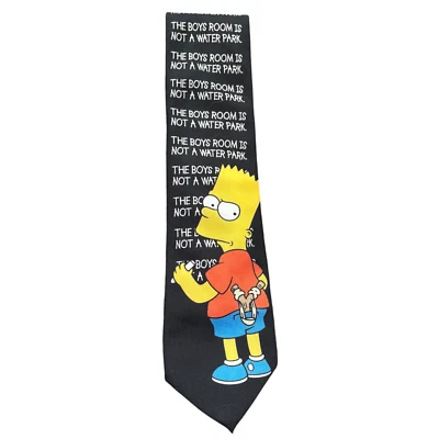 Corbata Ralph Marlin vintage años 90 Y2K Los Simpson Bart at the Chalkboard Foto 1 de 4