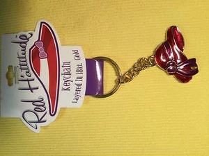 Red Hat Hattitude Keychain Keyring with 18k Gold - Picture 1 of 2