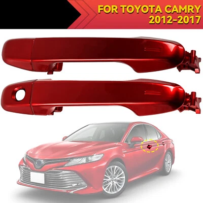 2x Manija de puerta exterior roja para Toyota Camry 2012 2013 2014 2015 2016 2017 Foto 1 de 4