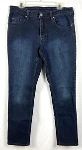 Pantalones de mezclilla Buffalo David Bitton Jackson rectos elásticos azul oscuro 36 x 32 - Imagen 1 de 2