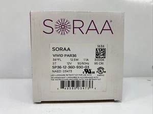 (A) Soraa 03473 Vivid PAR36 SP36-12-36D-930-03 Dimmable LED Lamp 3000K 12V⭐️ - Picture 1 of 3