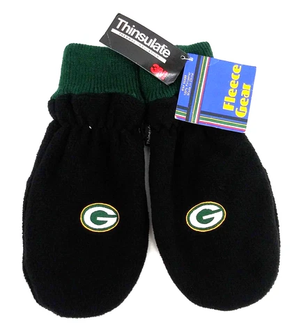Green Bay Packers Fleece Gloves Thinsulate Winter Snow Gloves One Size Fits Most Cover