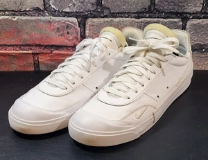 Nike Men's Drop-Type PRM Low Top Triple White Leather Shoes CN6916-100 Size 11 - Picture 1 of 7
