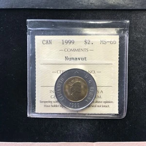1999 Nunavut ICCS Graded Canadian, Toonie, Two Dollar, **MS-66** - Picture 1 of 6