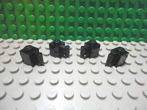 Lego 4 Black 1x1 brick block with 1 handle NEW - Picture 1 of 1