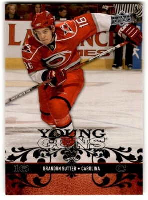 2008-09 Upper Deck Young Guns Brandon Sutter Rookie #204 Carolina Hurricanes - Image 1 of 2