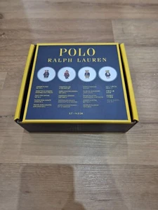 NEW Ralph Lauren Polo Canape Dessert Plates Set of 4 Winter Bears Stoneware 5.7" - Picture 1 of 5