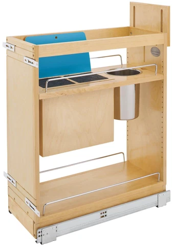 Rev-A-Shelf 448KB-BCSC-9C 10-1/4 Inch Pull Out Cabinet Organizer - Natural Maple Cover