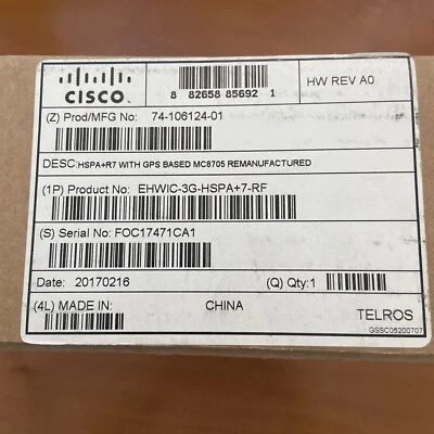EHWIC-3G-HSPA+7 CISCO 3G High-Speed Wireless WAN Interface Card, CISCO REMAN BOX - Image 1 of 3