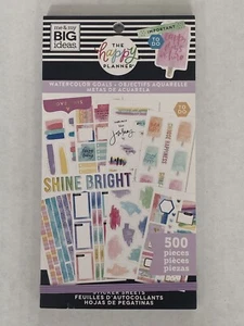 ***Brand New*** The Happy Planner Value Sticker Book Watercolor Goals 500 Pieces - Picture 1 of 2