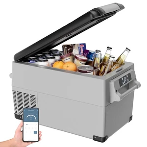 Refrigerador de coche, refrigerador congelador refrigerador CC y CA, para viajes, camping, pesca, RV - Imagen 1 de 38