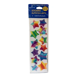 Vintage hallmark tie-dye star stickers 3 sheets sealed - Picture 1 of 2
