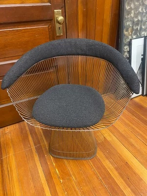 Silla de metal Platner Knoll moderna vintage MCM Mid Century $4200 2 disponibles par Foto 1 de 4