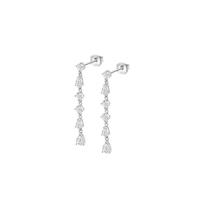 Orecchini Lunghi Donna Lotus Silver LP3622-4/1 In Argento Con Zirconi - Immagine 1 di 2