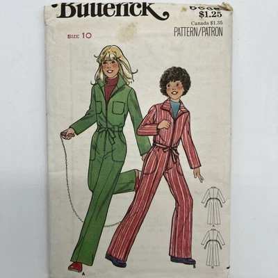 Butterick 5065 Girls' Jumpsuit Vintage 1970s Size 10 Uncut - Image 1 of 4