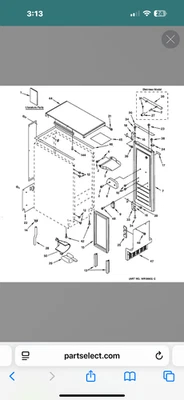 GE Monograma Máquina de Hielo Parrilla Frontal Negra Se Adapta Modelo ZDIC150WBB Parte WR74x10037 Foto 1 de 2