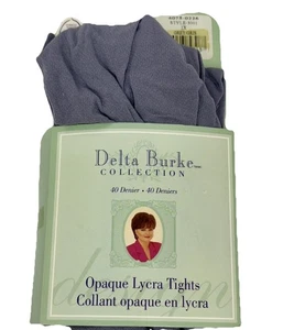 VTG Delta Burke Tights Grey Color Plus Size 1X  Sewn In Panel New 40 Denier - Picture 1 of 4