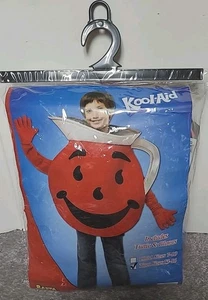 Teen Kool-Aid Guy Halloween Costume Size 13-16 Red Tunic & Gloves Complete NEW - Picture 1 of 8