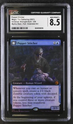 POPPET STITCHER Innistrad: Midnight Hunt Extended Art Foil Mythic CGC 8.5 MTG - Image 1 of 2