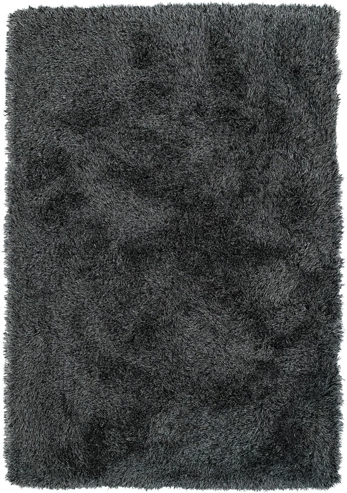 2x8 Dalyn Black Monochrome Fluffy Shag Solid Runner IA100 - Aprx 2' 3" x 7' 6" - Image 1 of 1