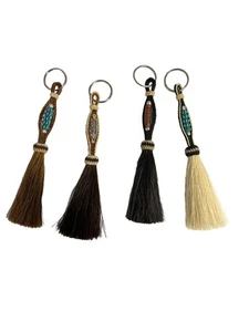 Austin Akzent Pferdehaar Quaste/Schlüsselanhänger mit mittlerem Perlendesign - Bild 1 von 1