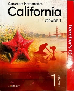 I-Ready Classroom Mathematics Grade 1,Vol 1, Teacher’s Guide, California Edition - Picture 1 of 2