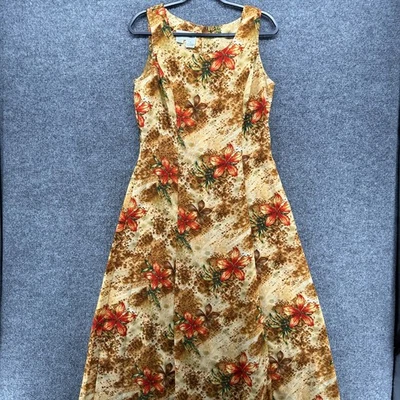 Vestido Betsys Things Mujer 10 Floral Hawaiano Línea A Largo Pradera Campesino Retro Foto 1 de 4