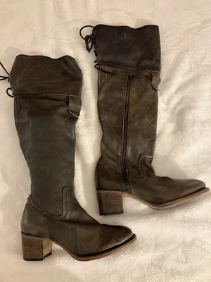 Botas femininas Bad Ass FREEBIRD por Steven CAROLINA CINZA acima do joelho 12 homens 11 - Imagem 1 de 4