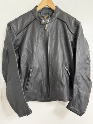 Abrigo chaqueta blindada de malla de cuero para moto Power Trip para hombre talla mediana M Foto 1 de 4