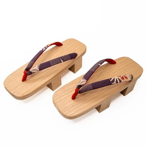 VTG Japanese Natural Kiri Paulownia Wood Geta Clogs Size 23cm: A - Picture 1 of 8