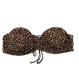 Victoria's Secret Bikini Oberteil 36B Trägerlos Animal Print Bügel Korsett Rücken - Bild 1 von 8