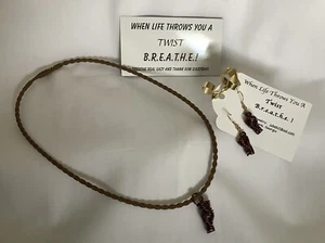 Jabekit Jewelry Brown Twister Cyclone Earrings and Necklace Handmade 230530/JA - Picture 1 of 3