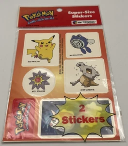 Pokemon Super Size Stickers Pack Artbox 1999 NEW Sealed Vintage Decal Nintendo - Picture 1 of 2