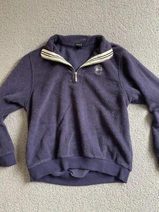 Men's ASHWORTH  blue mock neck 1/4 zip Golf Sweatshirt size medium bebble beach - Picture 1 of 5