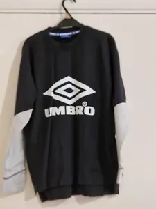 Umbro Felpa Uomo Extra Small Pullover Nero - Foto 1 di 5