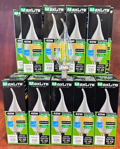 24 x Maxlite Dimmable Filament LED 120V 4W =40W CA11 Candelabra E12 Warm White - Picture 1 of 9